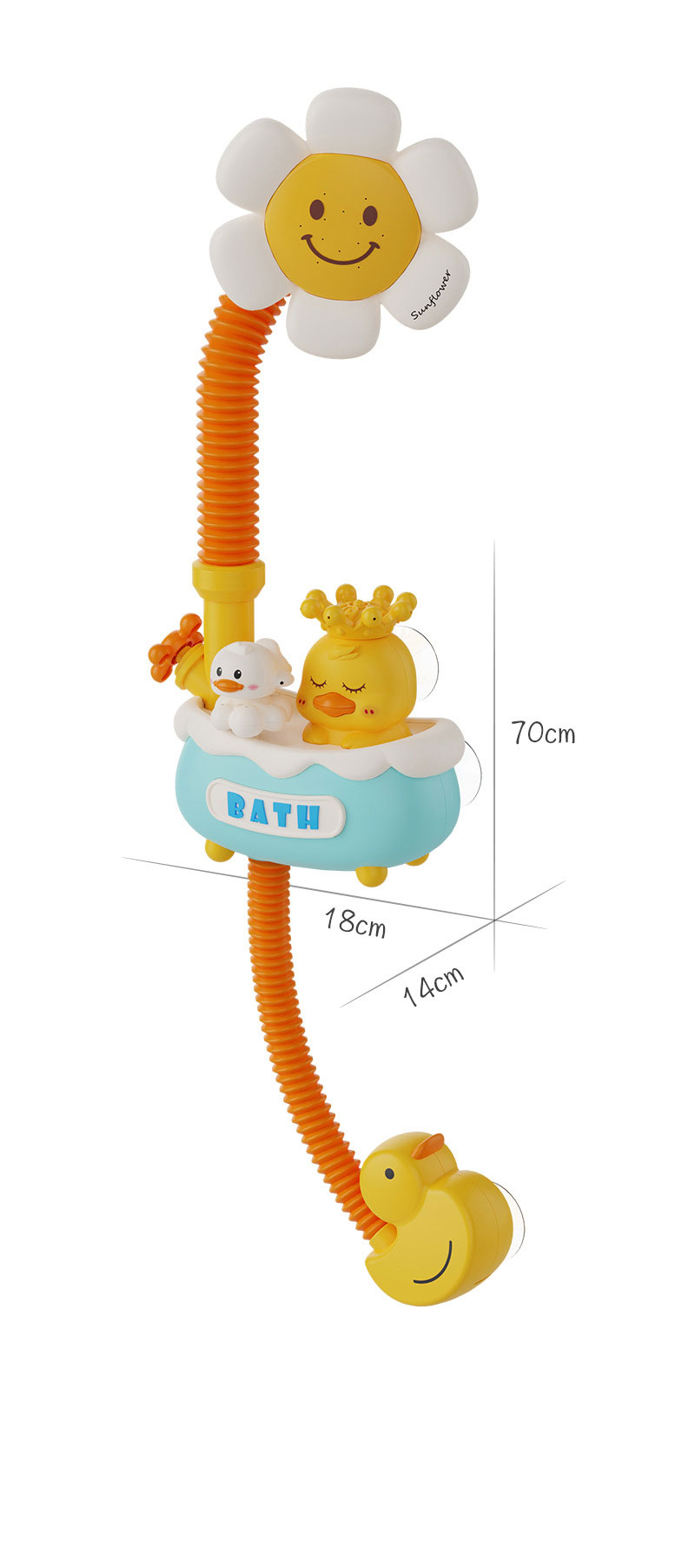 0-24 Months Age Range Unisex Electric Sunflower Shower Toy Children's Duck Spraying Water