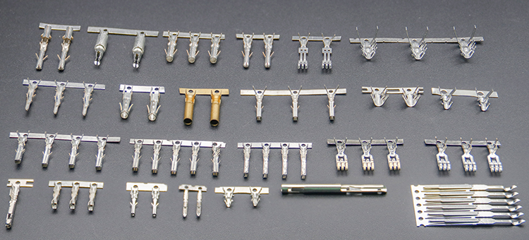 4p Brass Crimp Terminals 2.5mm Female Metal Stamping 3A 250V