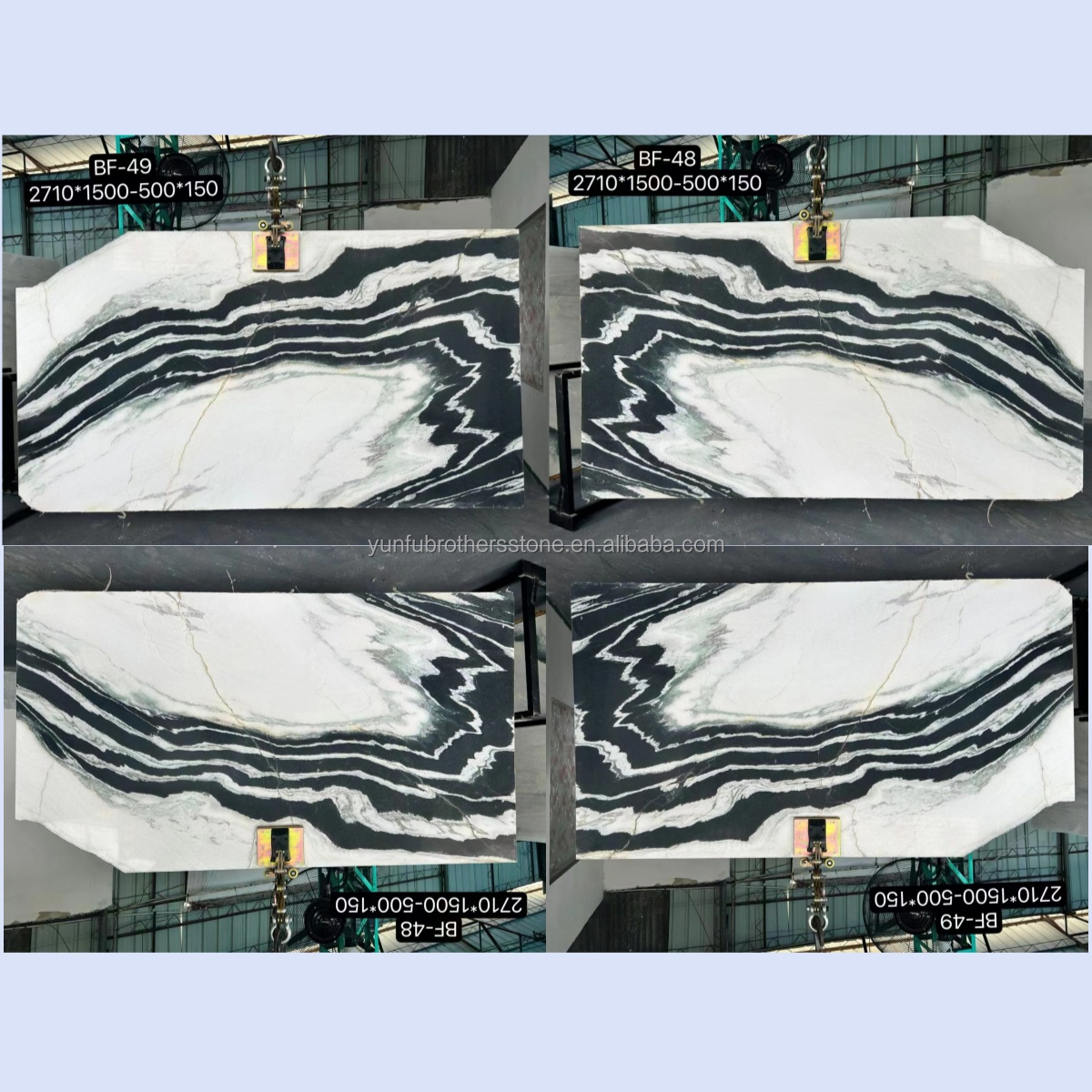 Translucent Chinese Ink Painting Marble Staircase Tiles in Panda White for Lavabo