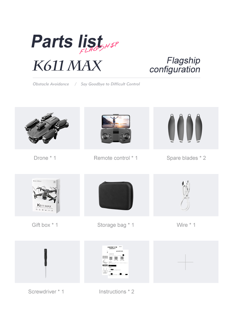 K818max 360 Degree Flip Drone Professional 4k Obstacle Avoidance Fpv Wifi Camera Electric for Intermediate Operators 122 g