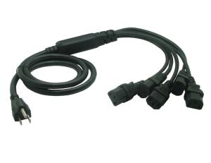 China USA Nema 5-15P male to 5x C13 Power cord 1.5M wholesale