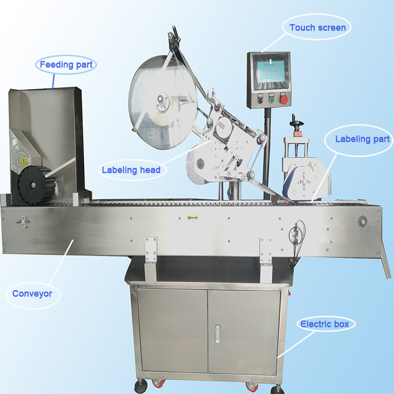 Plastic Bottle Tube Sticker Vial Labeling System 800W 50Hz