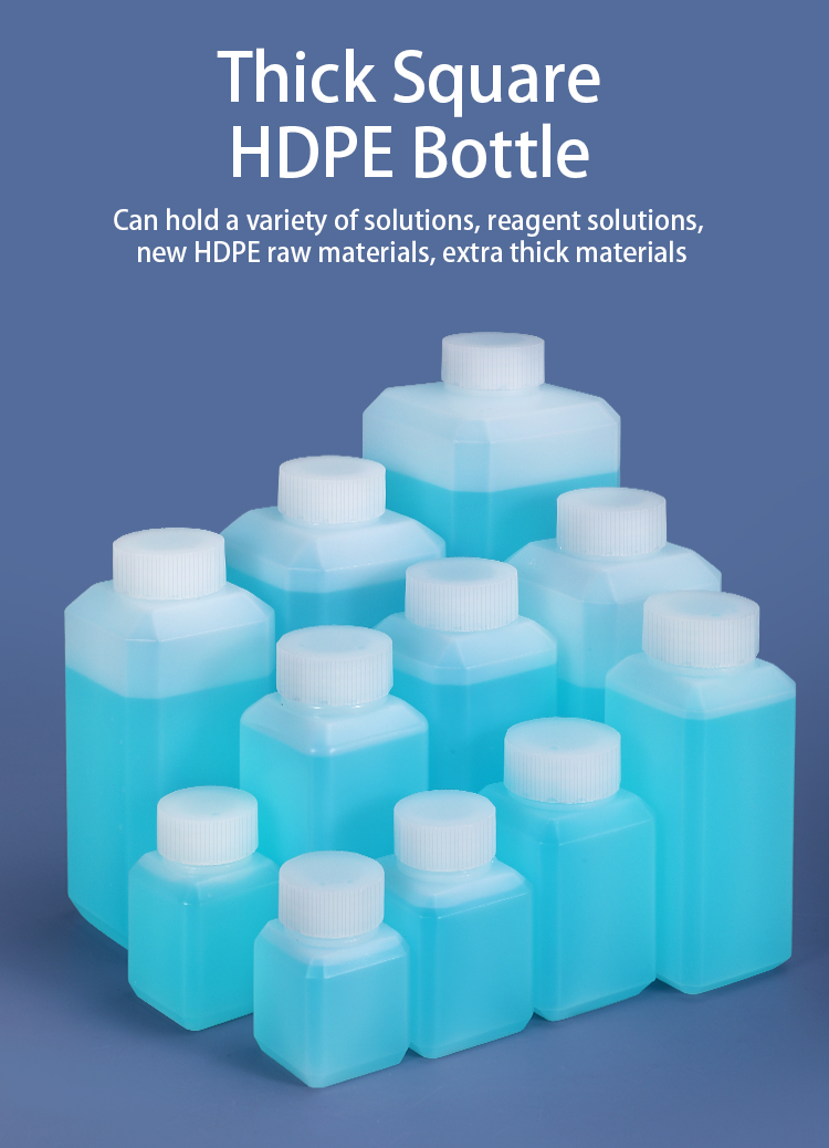 Reagent Translucent Plastic Hdpe Lab Bottles For Chemical Solvents 30ml