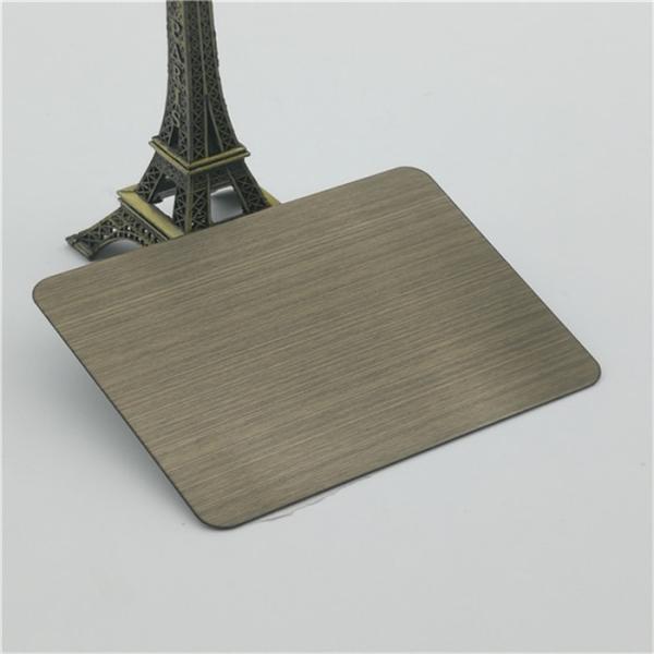 304 Stainless Steel Decorative Plate Hairline Green Bronze Plating Color Sheet