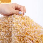 Yellow D4 Microfiber TPR Bakced Cozy Bathroom Rugs Water Absorption