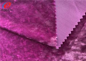 China Polyester Spandex Shiny Stretch Brushed Ice Velvet Fabric , Dress Fabric wholesale