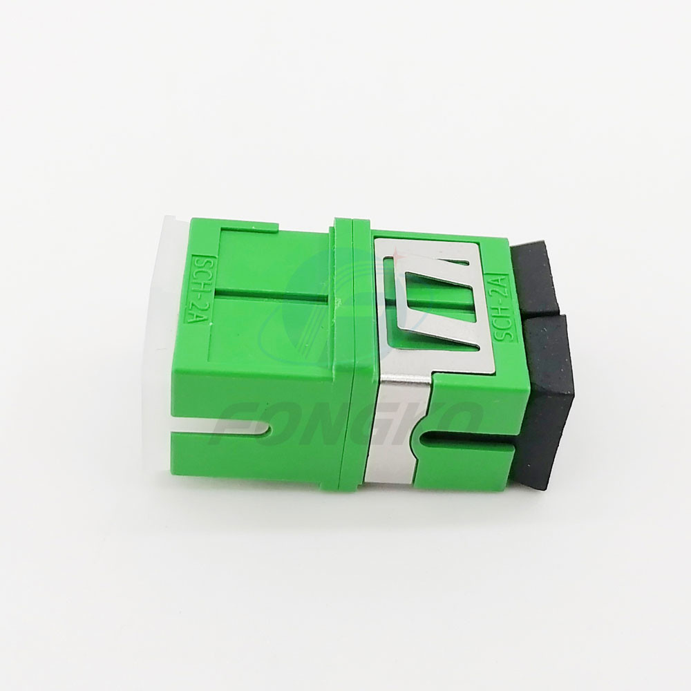 Metal Shrapnel LC Duplex Adaptor , APC Fiber Optic Adapters 0.20dB