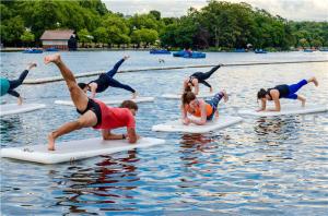 China Water Sports Floating Inflatable Yoga Paddle Board With Logo Printed wholesale