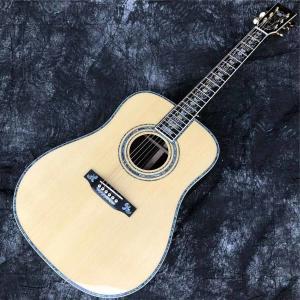 China Custom Martin Style Deluxe D-100AA All Solid Wood 41 Inch D Type Spruce Acoustic Guitar Abalone wholesale
