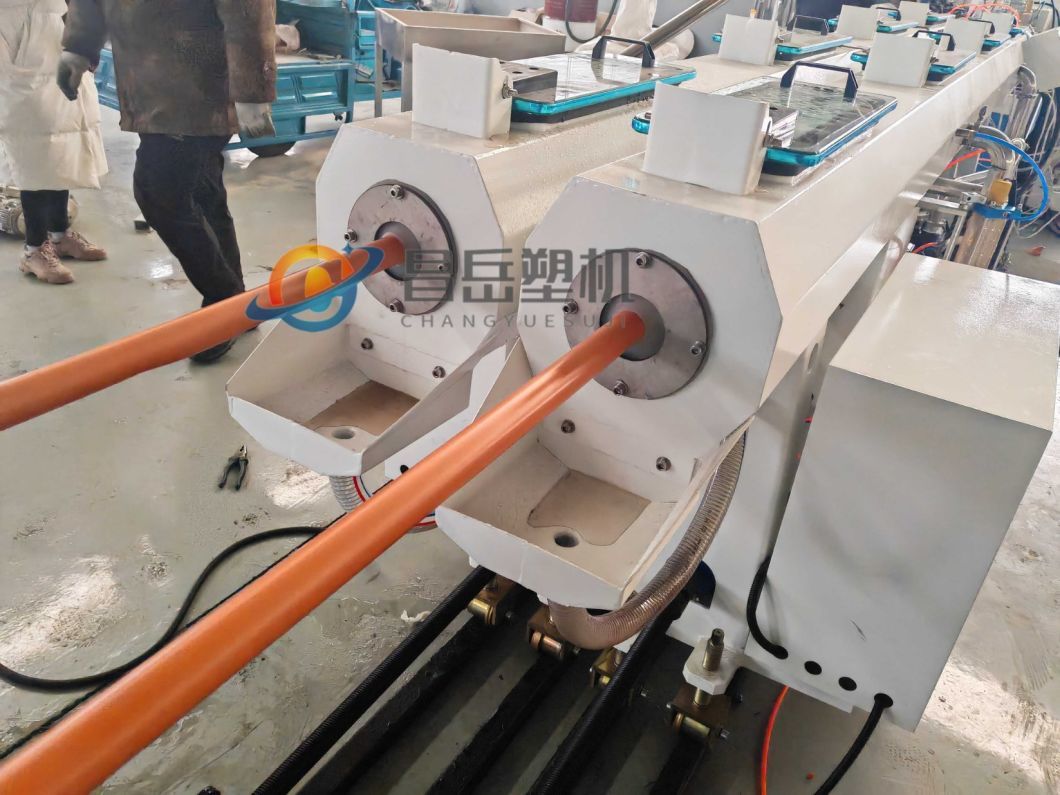 16-63 mm Two Cavity PVC Dual Contuit Pipe Production Line