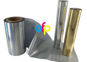 China Paper / Paperboard Holographic Film Roll , Metalized Silver / Gold Hot Foil wholesale