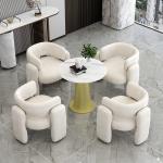 Durable N Folded Hotel Lobby Furniture Curved Single Leisure Chair