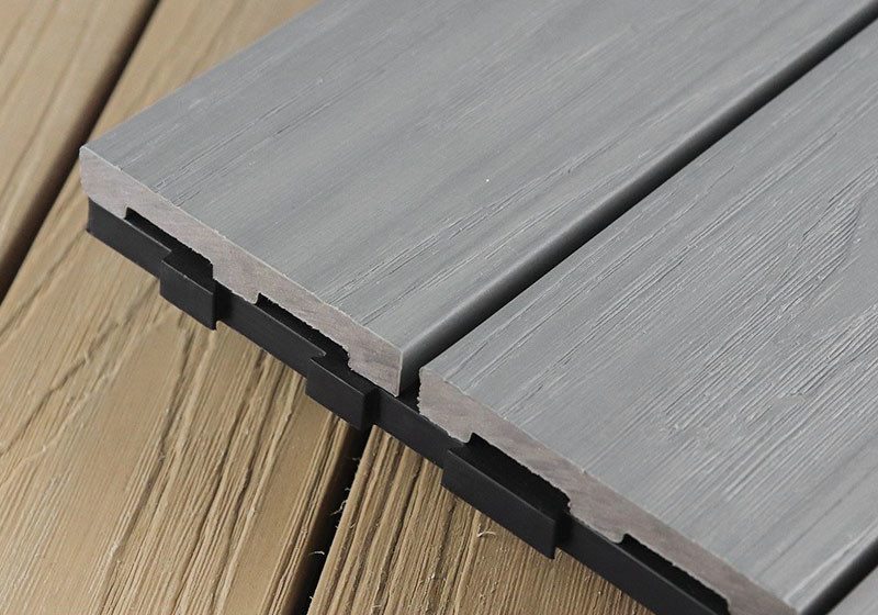 30x30mm Wood Plastic Composite Floor Panel Gray Stitched Building Outdoor Board WPC Plank Balcony