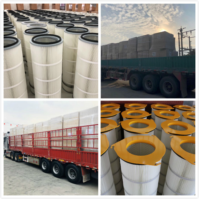 Flame Retardant Welding Dust Filter Cartridge Polyester Material Customized Size