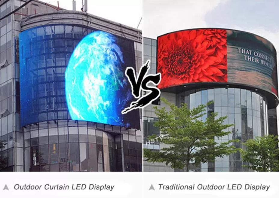 DIP346 15.625mm Mesh Curtain Led Display Transparent Led Wall For Building Facade