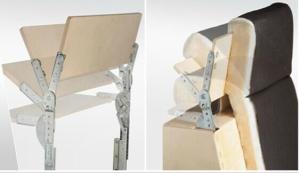 China Headrest 90-180 degree stainless steel hardware sofa hinge wholesale