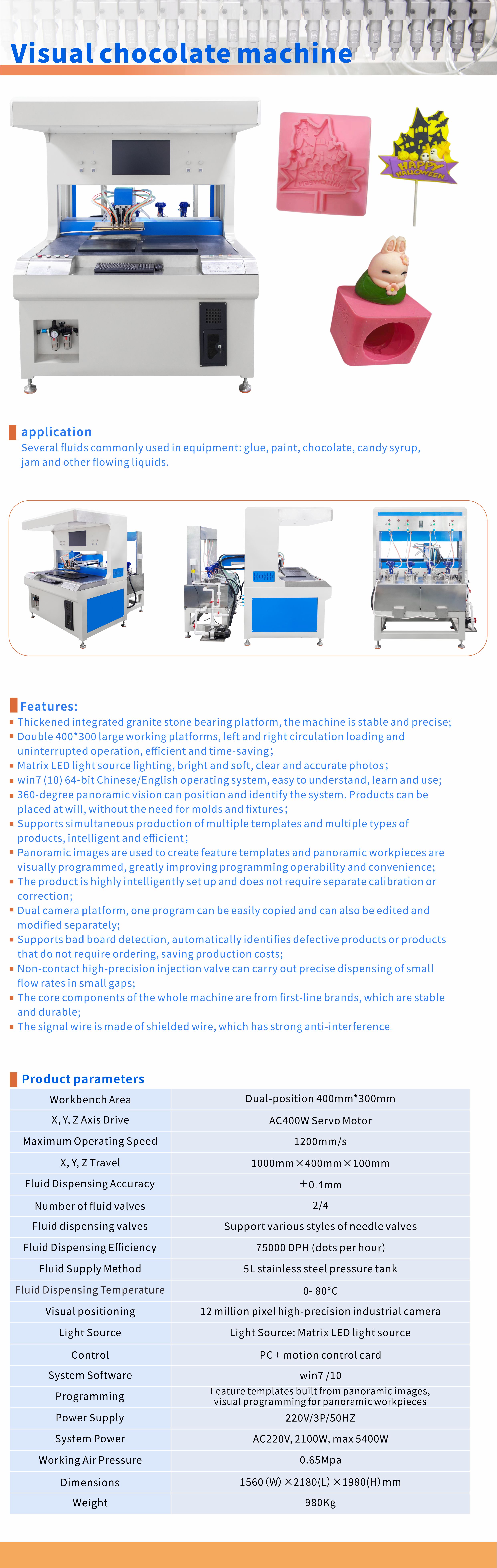 Full Automatic Chocolate Decorating Machine For Precise Glue Application