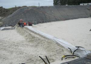 China Needle Punched Nonwoven Geotextile Fabric Staple Fiber In Road Construction wholesale