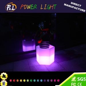 China Hotel&amp;Home Furniture Plastic Colorful LED Illuminated Flower Pot wholesale