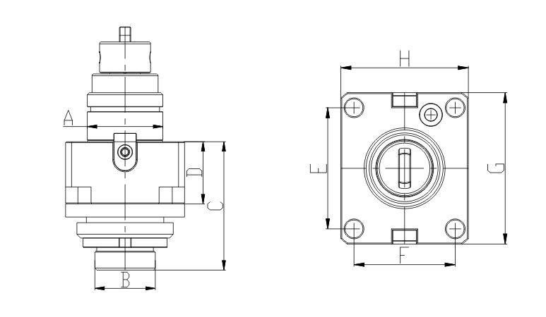 BMT Series 0 Degree Driven Tool Holder For CNC Lathe Machine