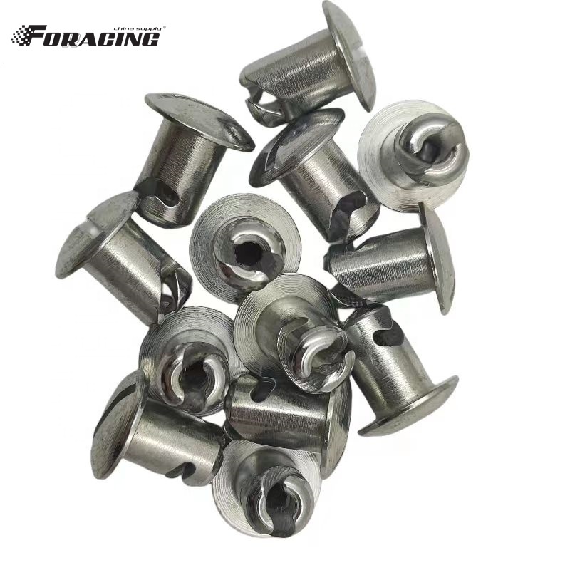 Universal Car Fitment Steel Quarter Turn Dzus Dome Head Buttons Silvery 7/16"x.450" for Sprint Car Maxim Racing Tune-Up