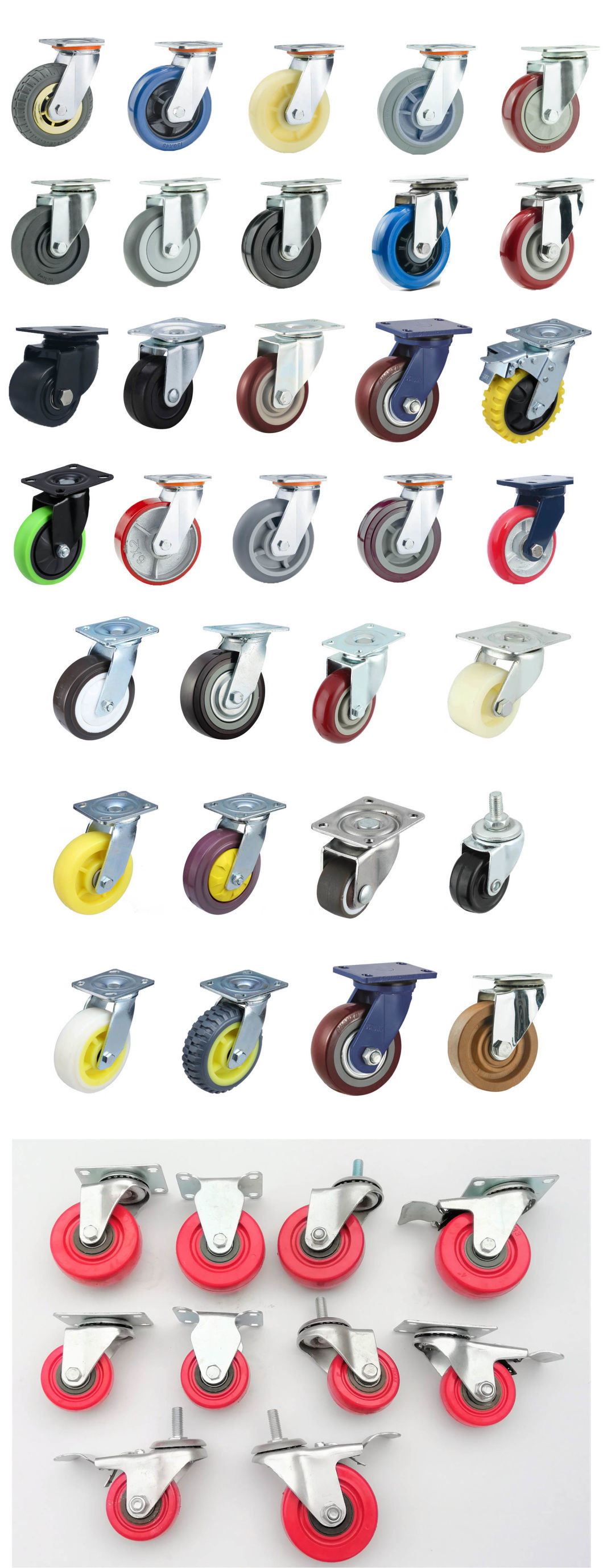 Spring Loaded Gate Caster Spherical Wheel Caster Shock Absorbing Caster Wheel