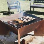 Laser Cutting Camping Heater Wood Burning Fire Pit Grill Portable Corten Metal