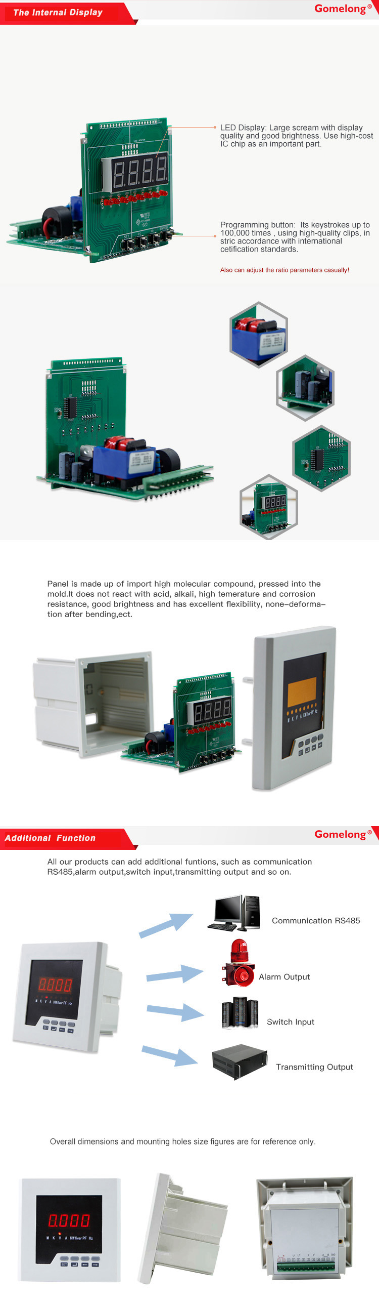 2022 Factory Cheap Price multi function digital power meter output 4-20ma