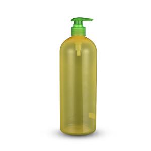 China Leakproof 1L Shampoo Bottle Boston Round PET Foaming Bottle With Pump wholesale