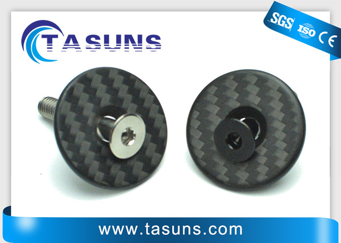 Matte Carbon Fiber Component For Bike Bicycles Stem Caps