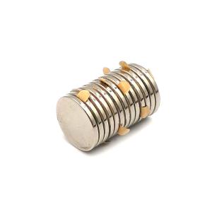 China NiCuNi Coating D15x1mm Neodymium Disc Magnet With 3M Adheisve wholesale