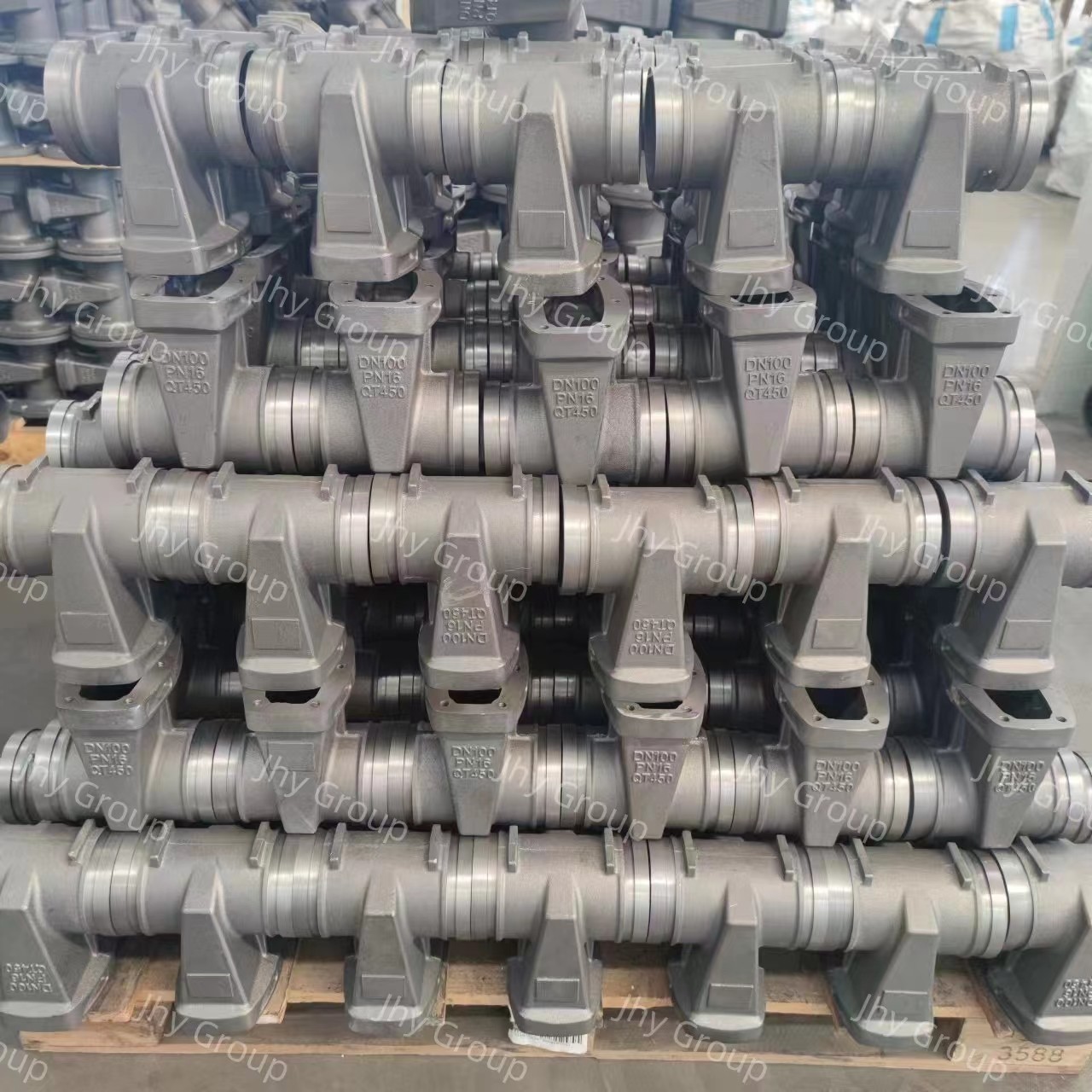 DN150 Resilient Seated Gate Valve Ductile Iron Hand Wheel Non Rising Valve