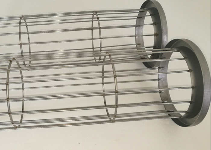 Galvanized Dust Collector Cages Silver Color Easy Maintenance Long Service Life