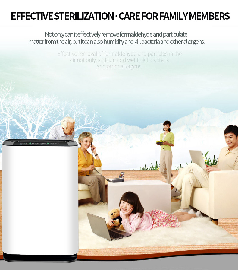 HOMEFISH 330M3/H Remote Control Negative Ion Air Purifier With Multiple HEPA Filters