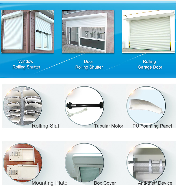 Home Rolling Shutter Door Commercial Aluminum Alloy Garage Door