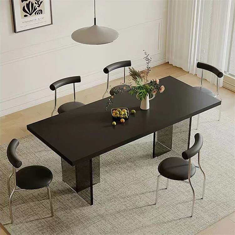 Stone Marble Top Modern Luxury Wooden Dining Table OEM ODM