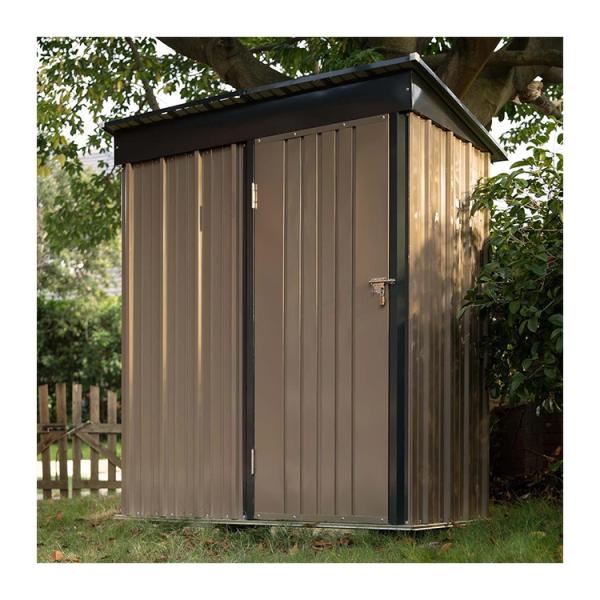 AJUNION Modern Design 5x3ft Metal Garden Shed Single Lockable Doors 61.2" Doors