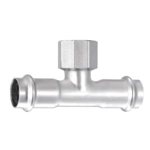 China Female Tee Pipe Connector Coupling SS304 316 Press Fit Plumbing Fittings wholesale