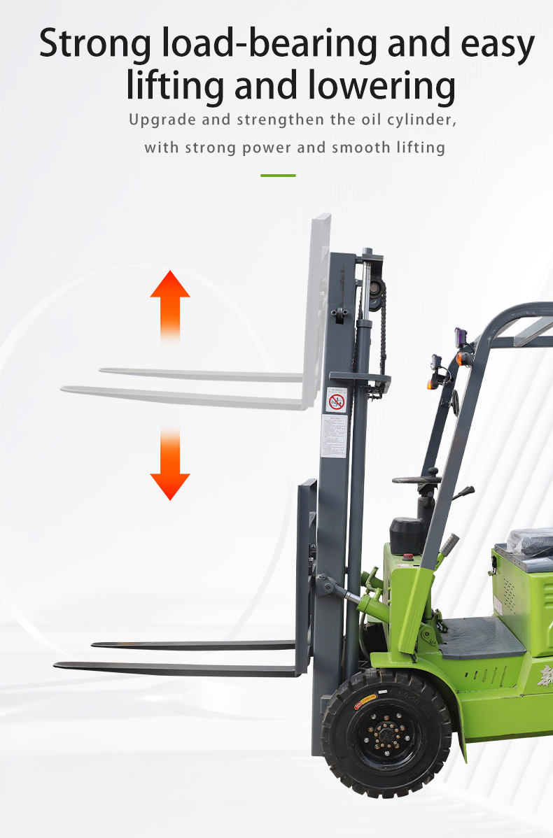 Electric Forklift Truck 4 Wheel Ac Powered Battery Control 1.5 Ton For Food Shop High Capacity Electric Forklift