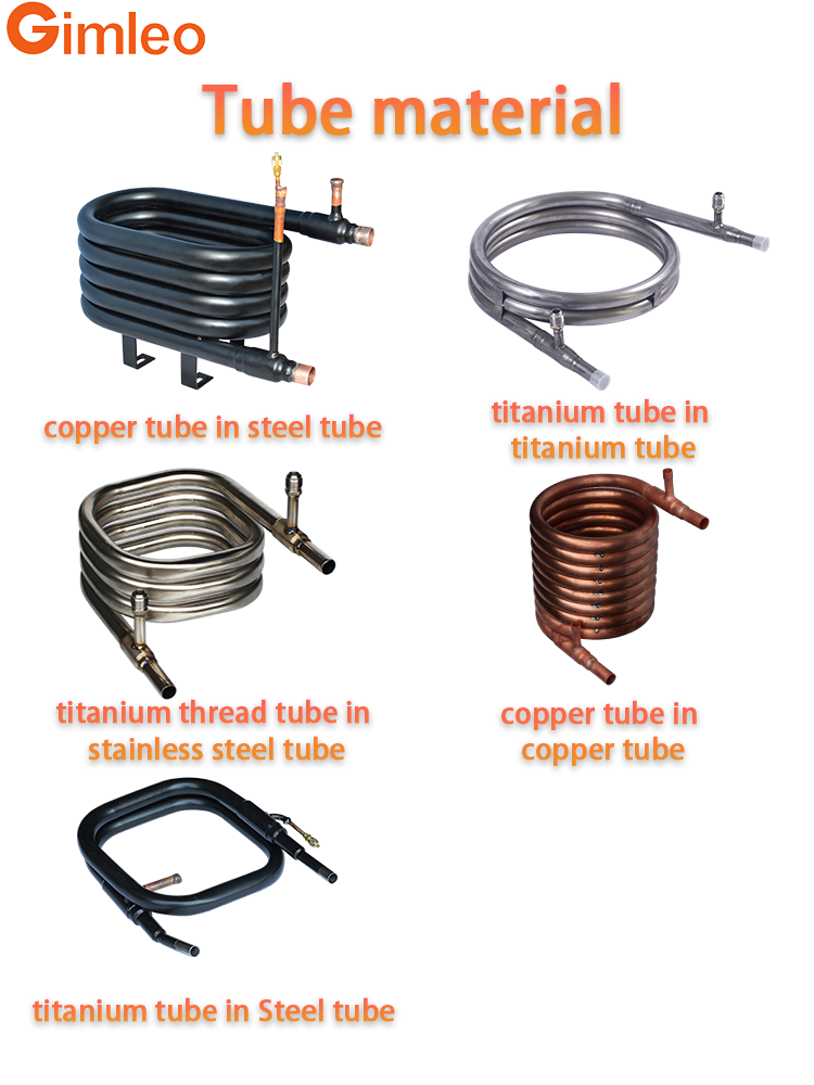 Gimleo Air Source Heat Pump Heat Exchanger , Water Heater Exchanger GY-0154C 15KG
