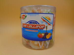 China Multicolor Sweet Fruity Healthy Hard Candy Eco - Friendly Race Car Lollipops wholesale