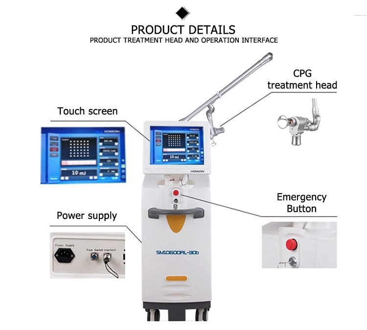 Medical Aesthetic Use Best Resurfacing Fractional Co2 Laser Skin Tightening Machine