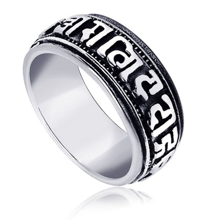 Fashion Men's Vintage Old Band Ring 316l Titanium Stainless Steel (SA343)