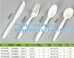 wholesale Biodegradable cPLA plastic white cutlery set,Eco-friendly Disposable