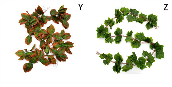 2.3m Fake Ivy Leaves Garland Vine Creeper Grape Foliage Carton Packing