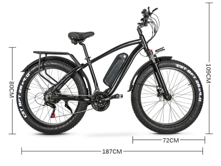 750W 26 Inch Electric Mountain Ebike With 7 Speed Gears And Hydraulic Disc Brake