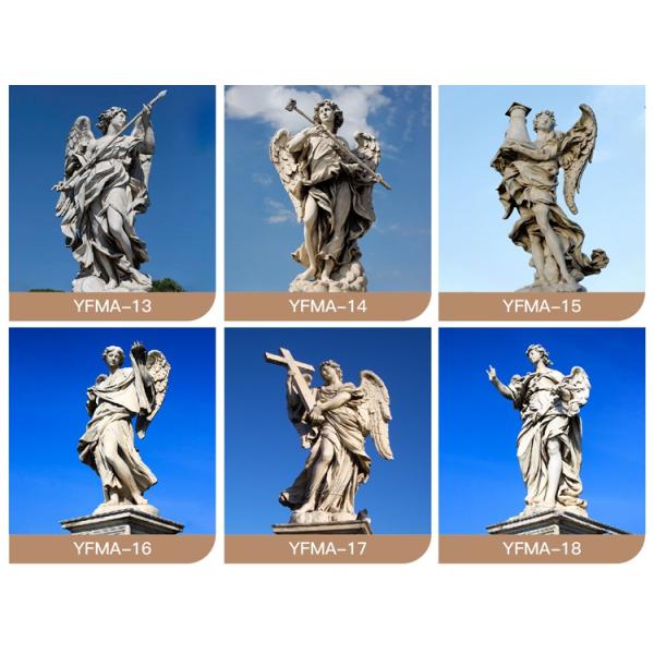 Hot Sale White Female Angel Marble Sculpture for Decoration