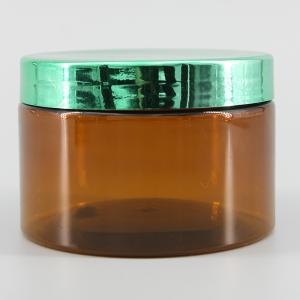 China Amber PET 64mm 300ml Clear Cosmetic Jars wholesale