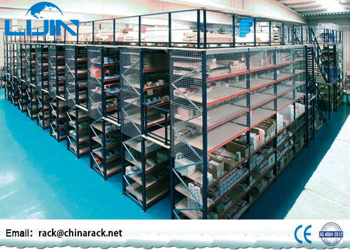 Heavy - Duty Attic Rack Supported Mezzanine Floor For Warehouse / Factory