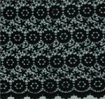 Black Geometrics Chemical Lace Embroidery Fashion fabric for Garment Accessories